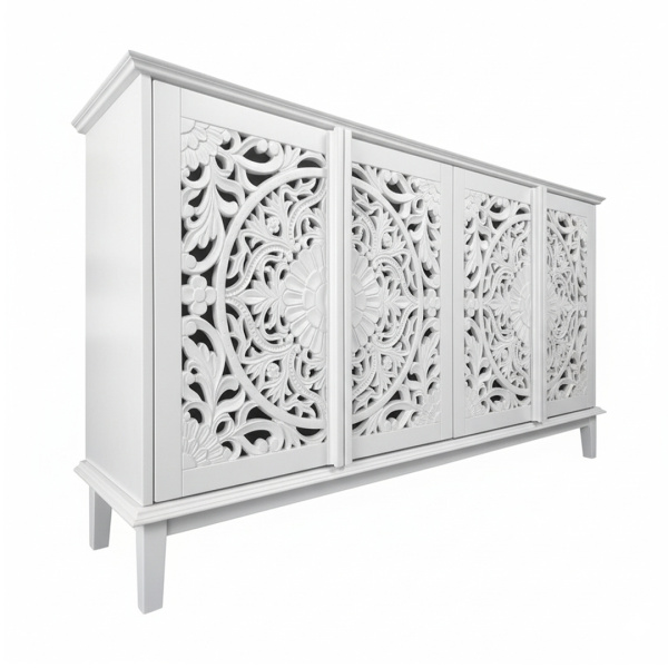 купить дизайнерскую тумбу из массива MH_135 White в Москве и Санкт-Петербурге