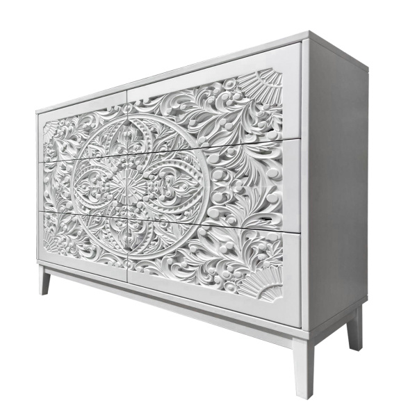 купить дизайнерский комод из массива MH_255 White 3