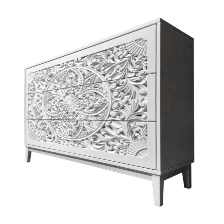 купить дизайнерский комод из массива MH_255 White 2