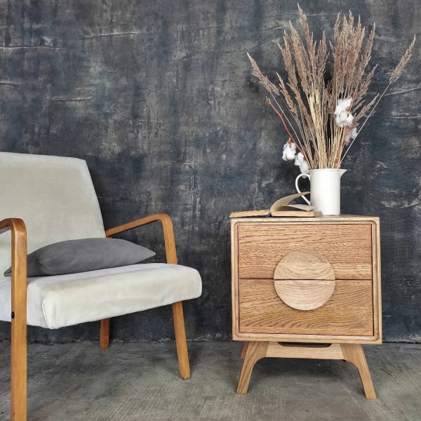 купить дизайнерскую прикроватную тумбу из массива MH_102