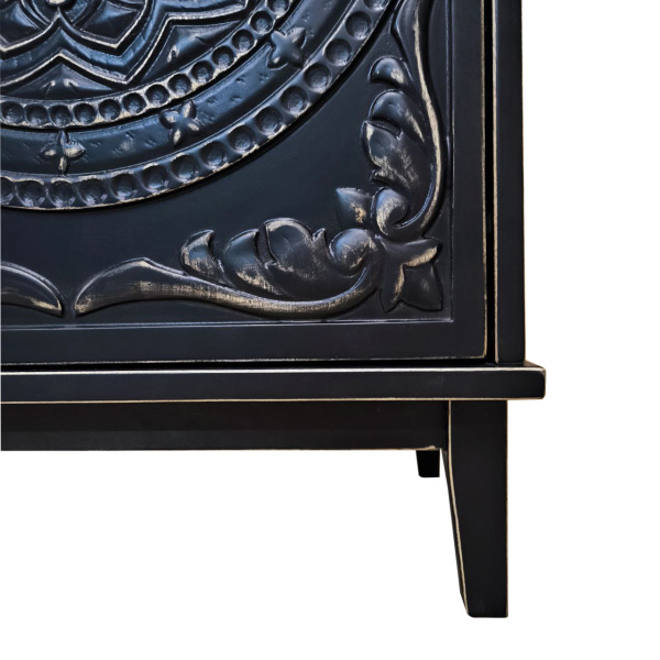 купить дизайнерскую тумбу из массива MH_145 Black 3 в Москве и Санкт-Петербурге